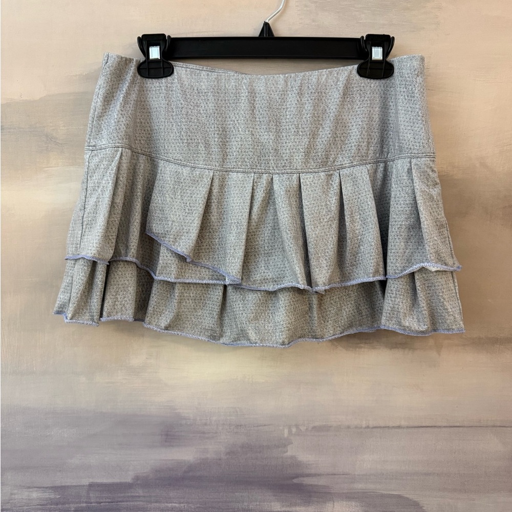 Tennis Gray and Purple Tiered Women's Skirt Skort